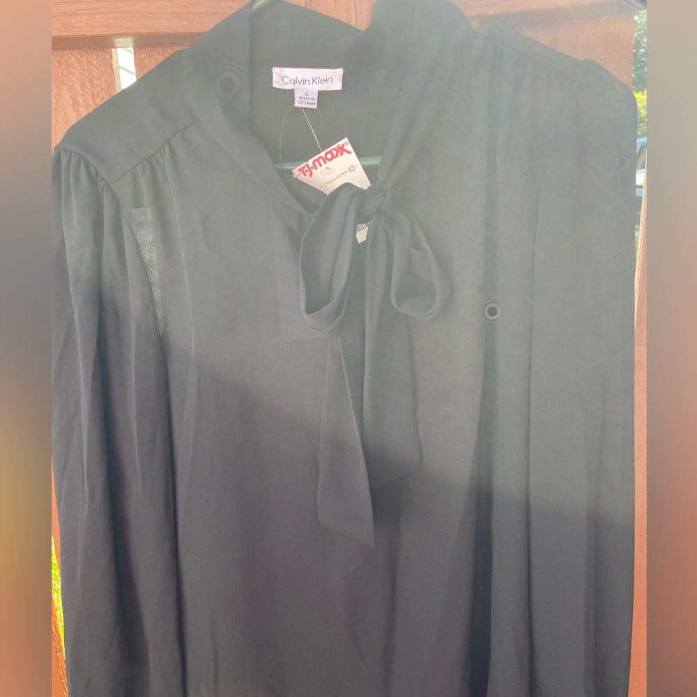 Calvin Klein Charcoal sheet Blouse